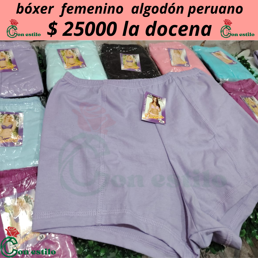 BOXER FEMENINO SEÑORA 25000 LA DOCENA PERU