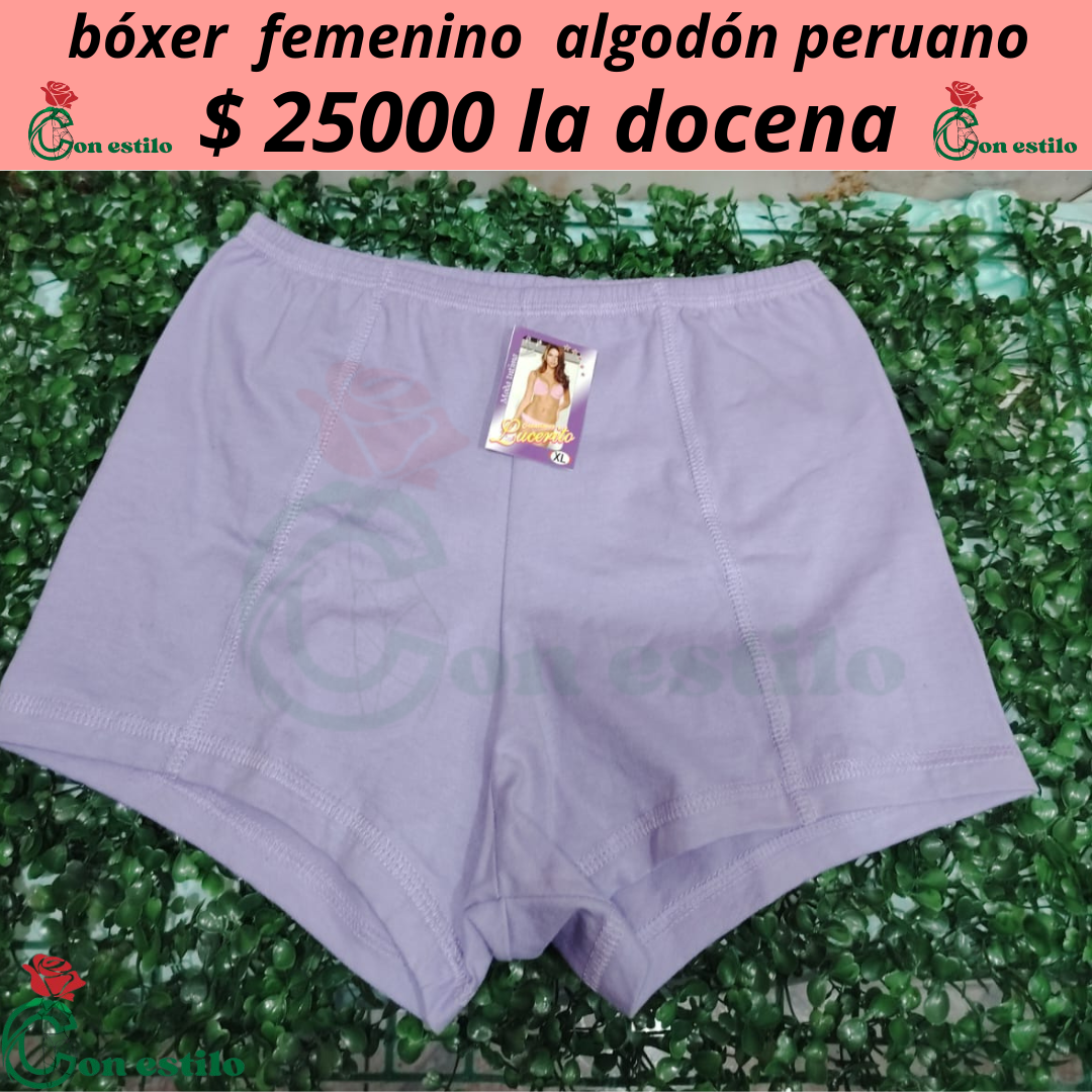 BOXER FEMENINO SEÑORA 25000 LA DOCENA PERU