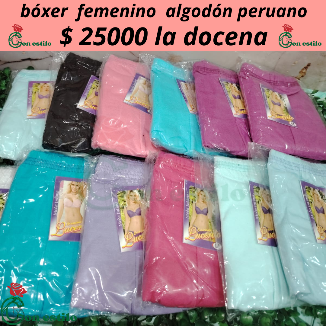 BOXER FEMENINO SEÑORA 25000 LA DOCENA PERU