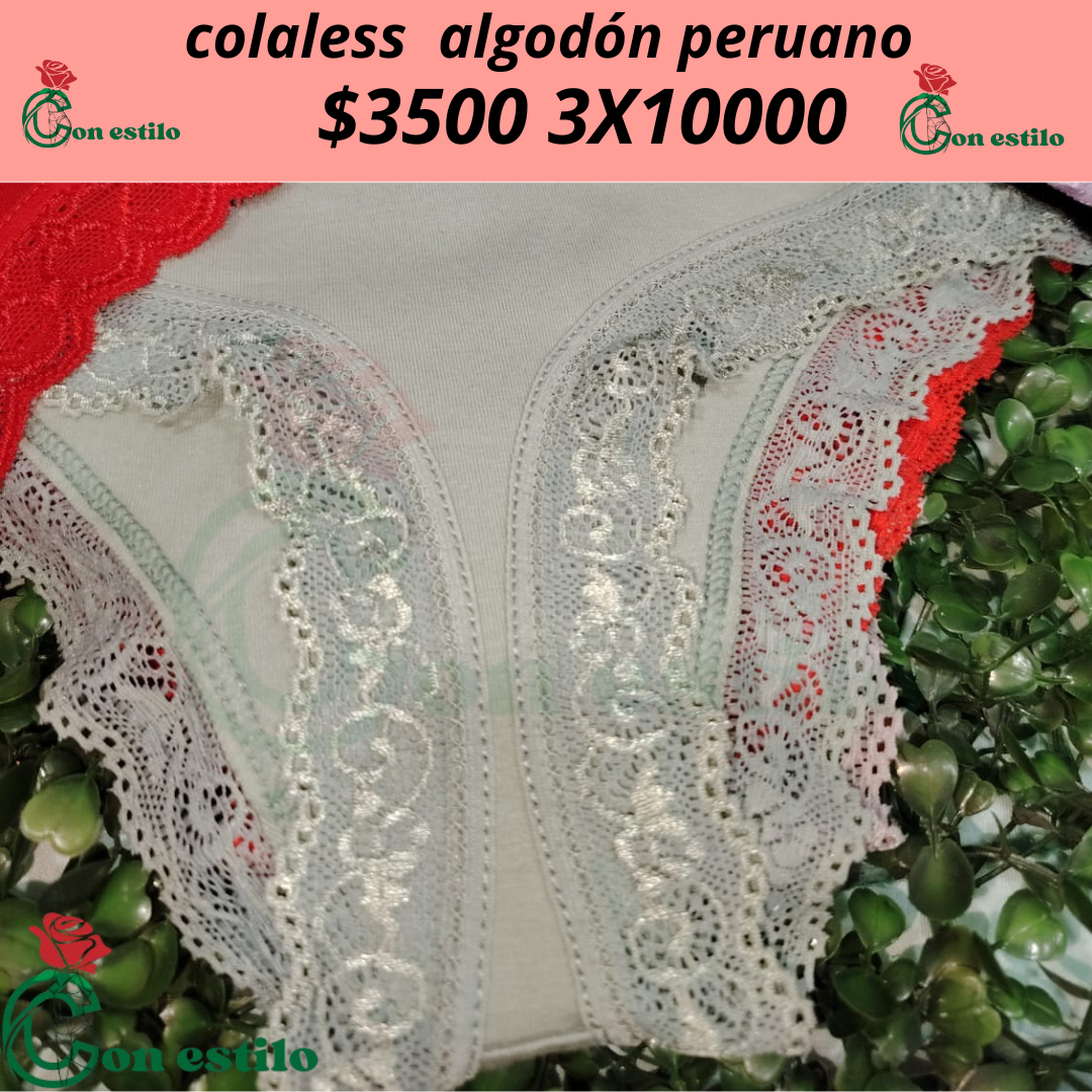 colaless de algodón 3x10000