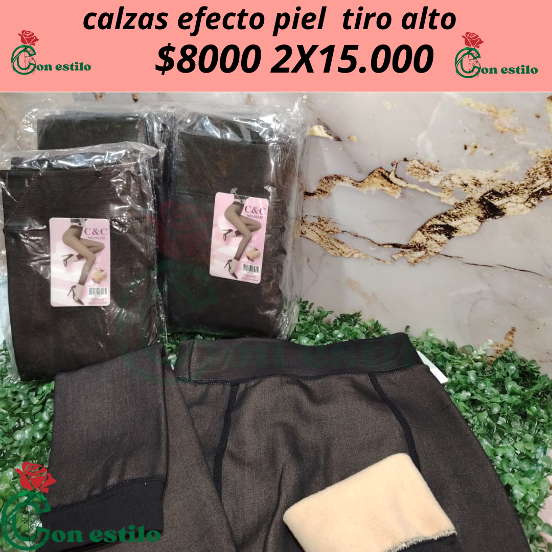 calza efecto piel 8000 2x15.000