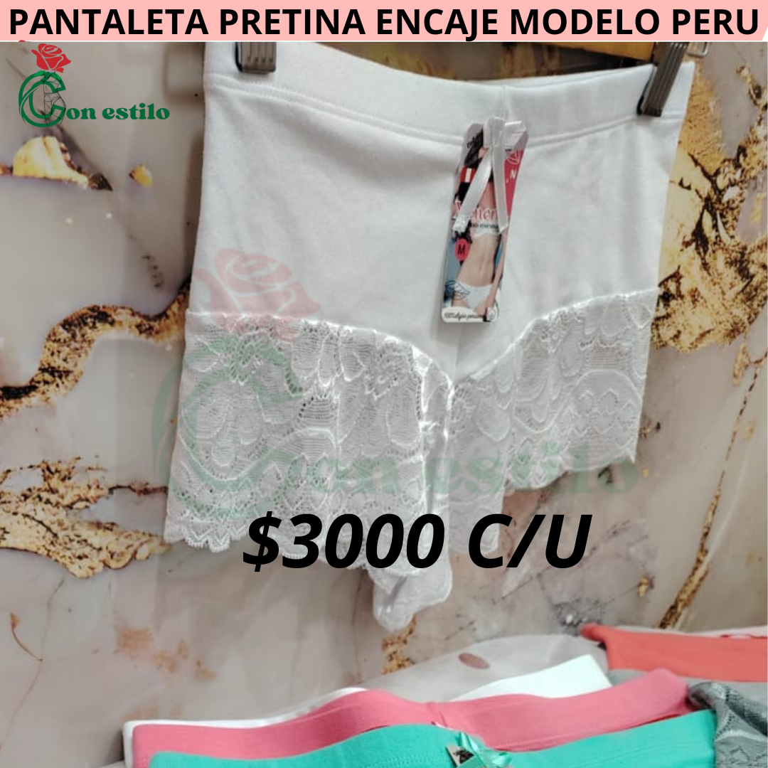 PANTALETA PRETINA ALGODON PERUANA 3000C/U