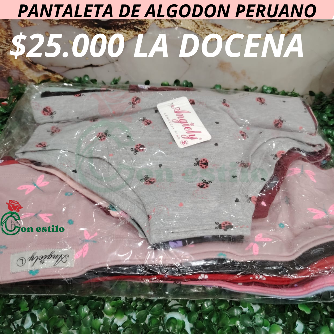 PANTALETA DE ALGODON PERUANO 25000LA DC