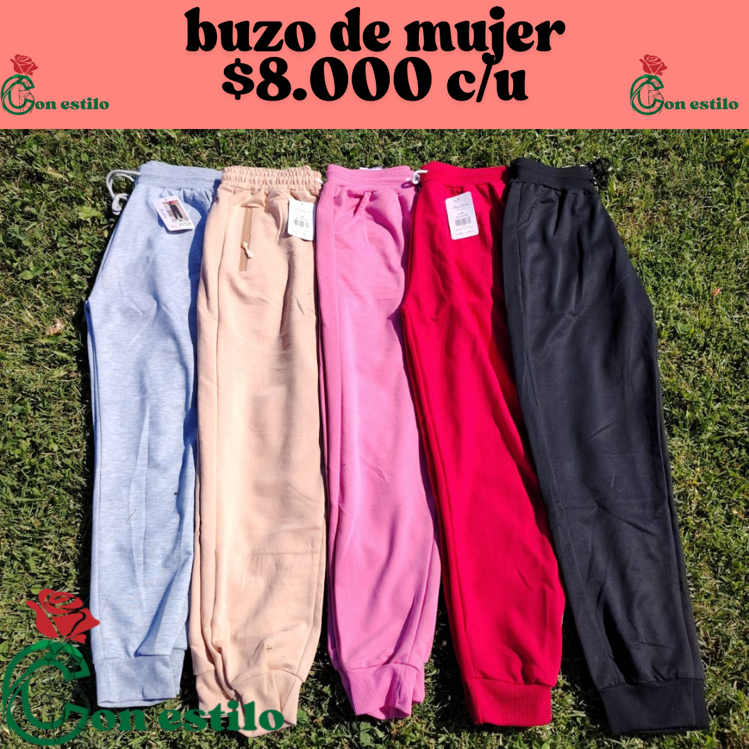buzo de mujer $8.000 c/u
