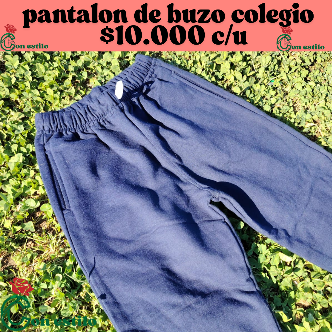 pantalón de buzo colegio talla 6,8,10,12 $10.000