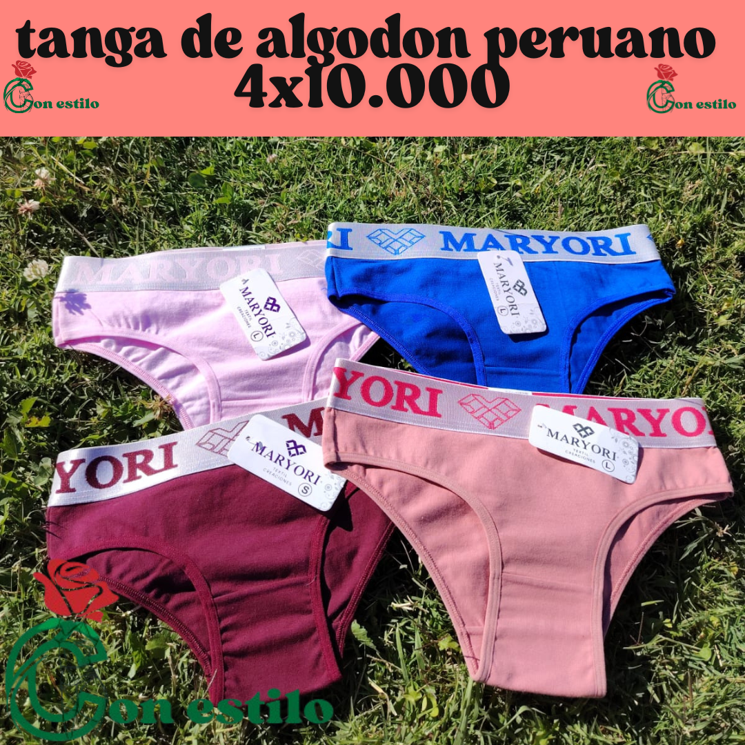 tanga algodon peru 4x10.000