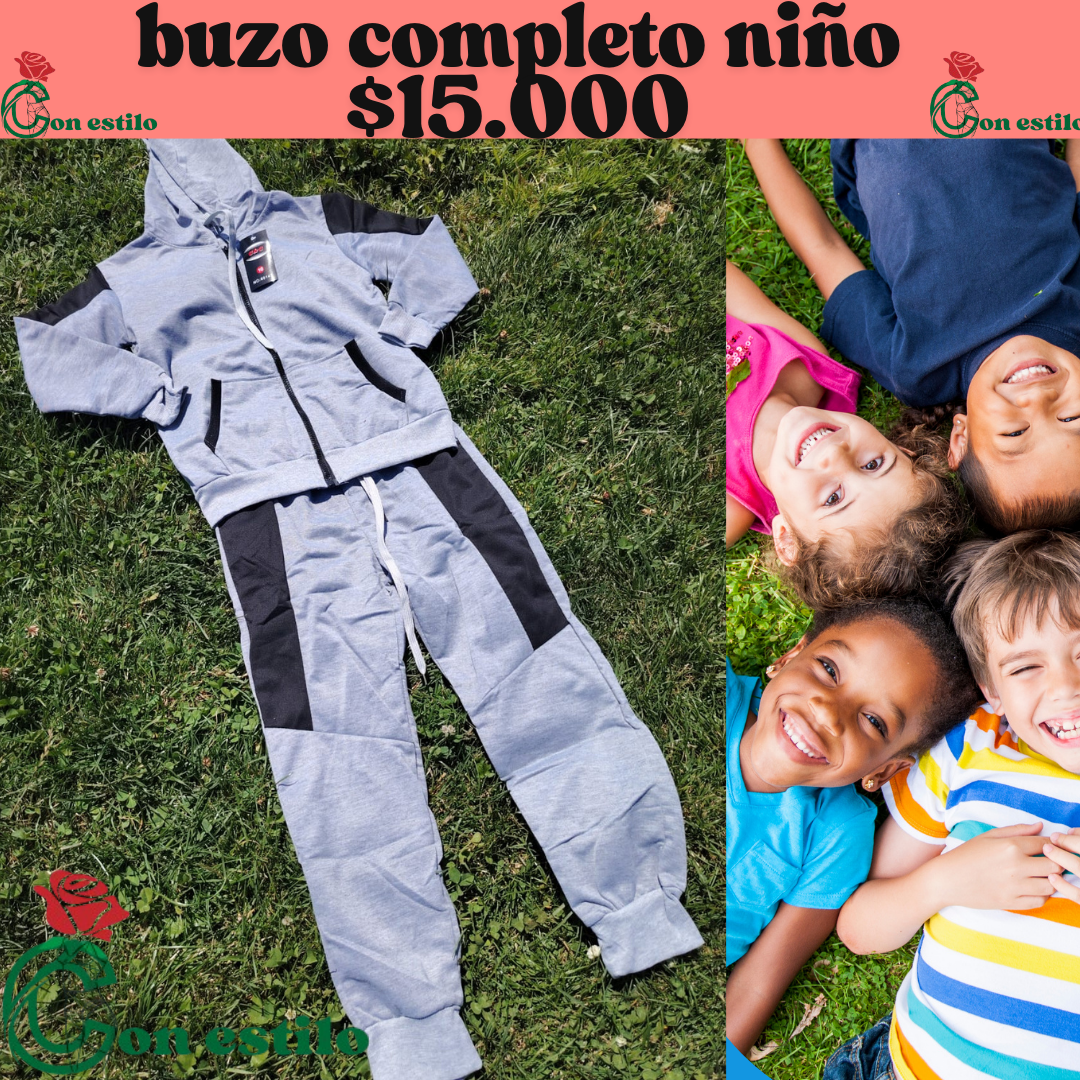 buzo completo de niño $15.000