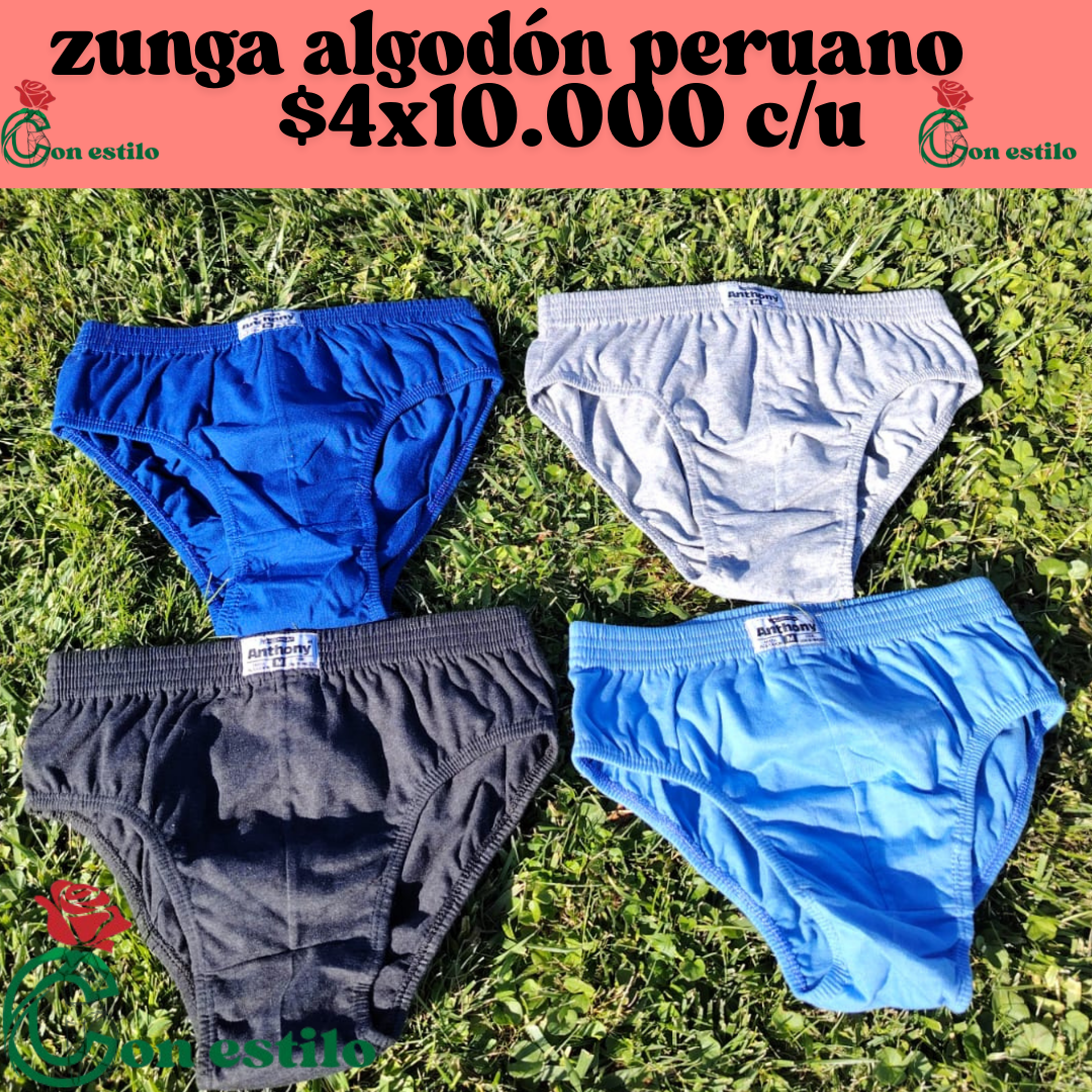 zunga algodón peruano $4x10.000