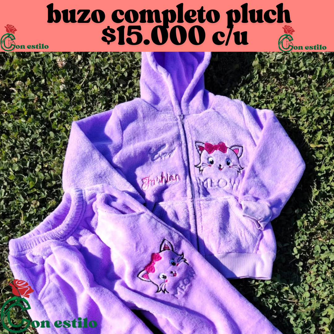 buzo niña completo pluch 15.000