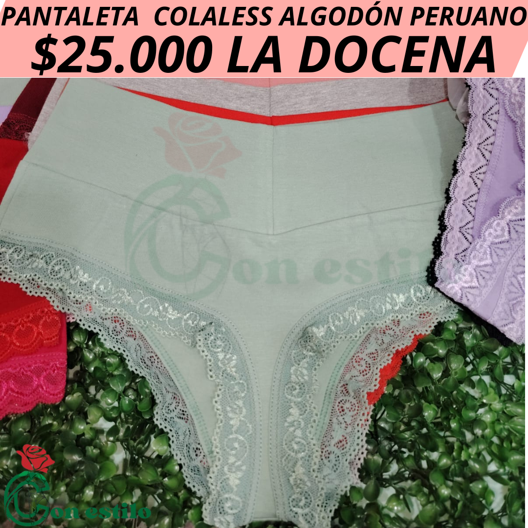 PANTALETA COLALESS ALGODON PERUANO 25000 LA DC