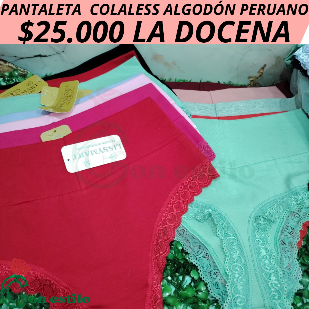PANTALETA COLALESS ALGODON PERUANO 25000 LA DC