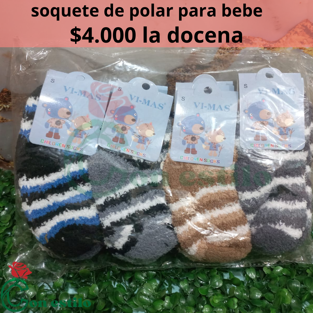 soque de polar bebe niño y niña $10.000 3 docena NIÑO O NIÑA