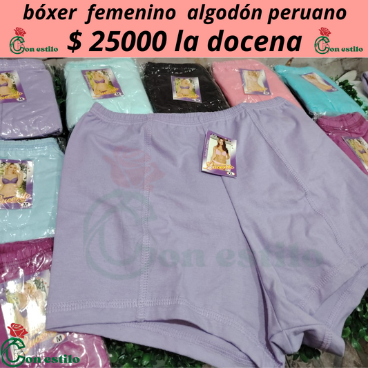 BOXER FEMENINO SEÑORA 25000 LA DOCENA PERU