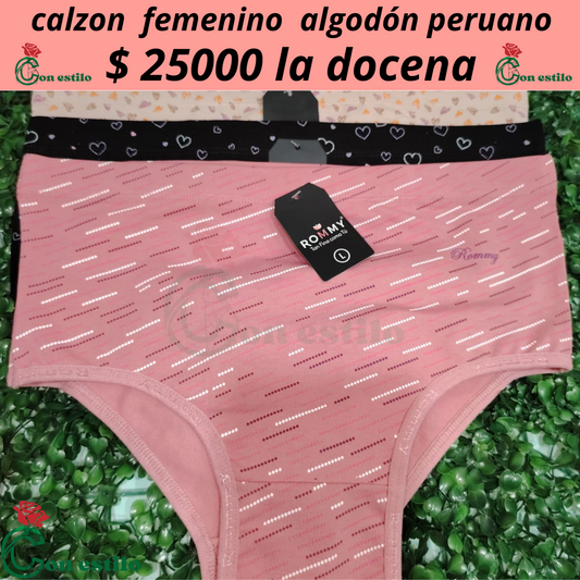 CALZÓN ROMMY PERU 12 UNIDADES 25000