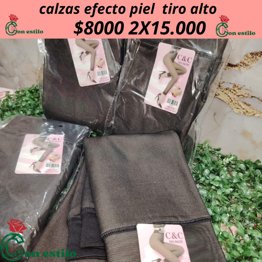 calza efecto piel 8000 2x15.000