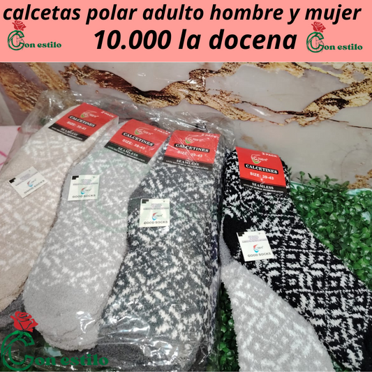 calceta polar adulto  10.000 la docena