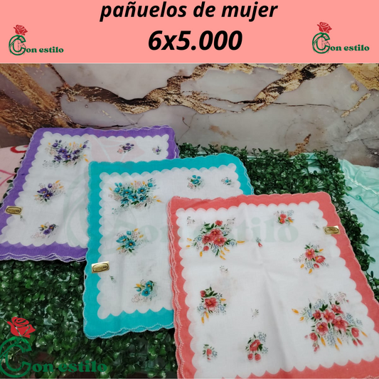 pañuelos mujer 6x5000