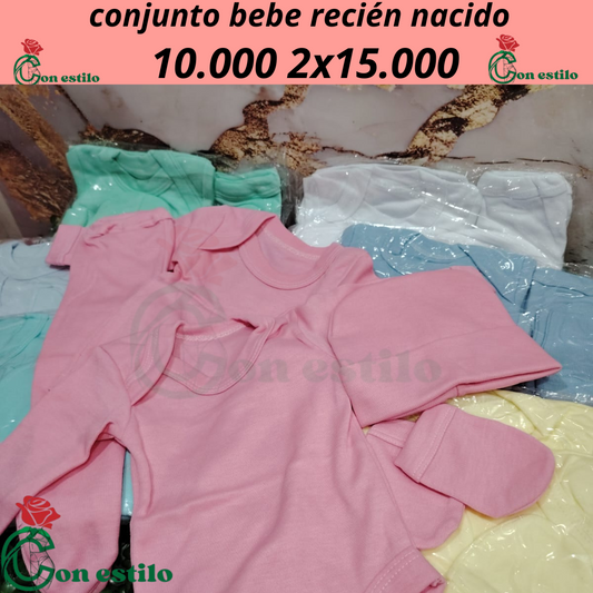conjunto bebe recien nacido 2x15000