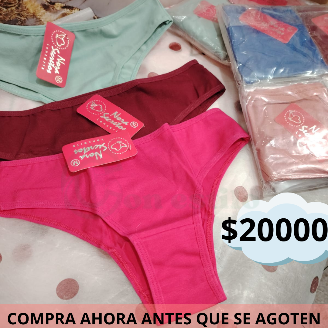 TANGA COQUETA ALGODON 20000 LA DOCENA