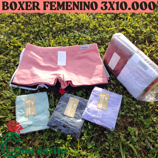 BOXER FEMENINO 3X10.000