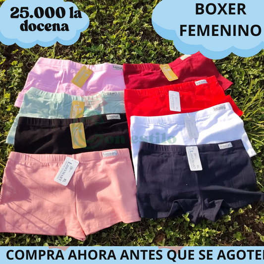 BOXER FEMENINO JUVENIL LA DOCENA 25000
