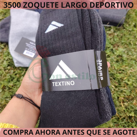 ZOQUETE TEXTINO 3PAR 3500 TOALLA ALGODON