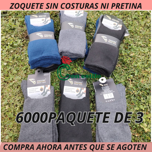 ZOQUETE LARGO DIABETICO 85%ALGODON 6000