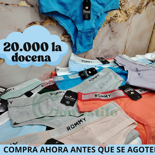 tanga rommy sin costura docena 20000