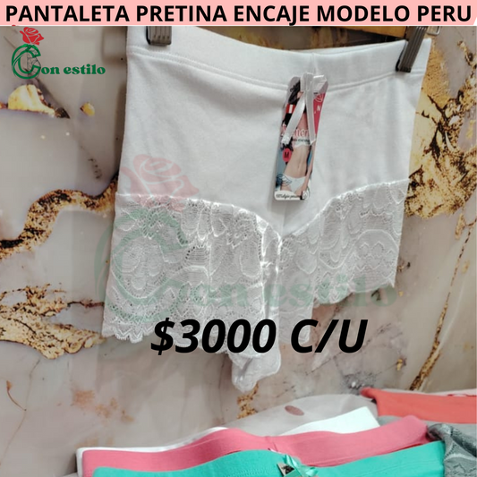 PANTALETA PRETINA ALGODON  PERUANA 3000C/U