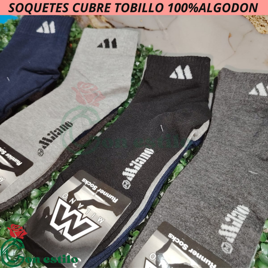 SOQUETE CUBRE TOBILLO 8000 LA DC 100%ALGODON