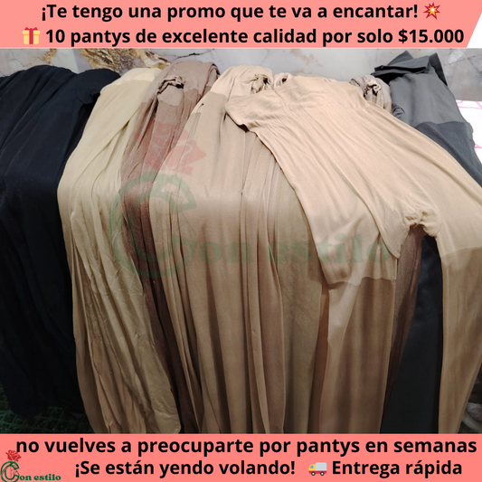 panty mujer adulto grande  10 unidades por 15000