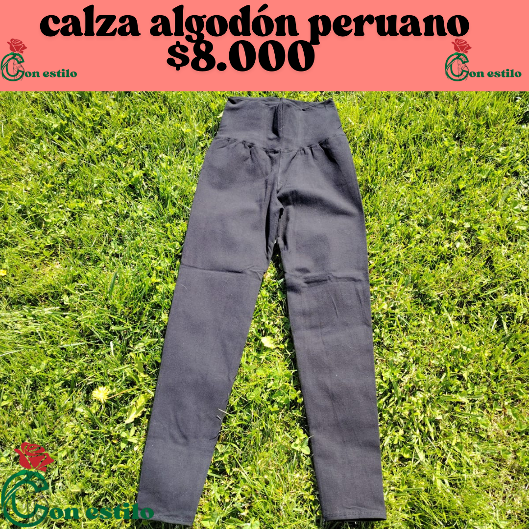 calza algodón chileno tiro alto  $8.000