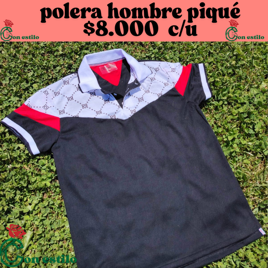 polera piqué hombre $8.000