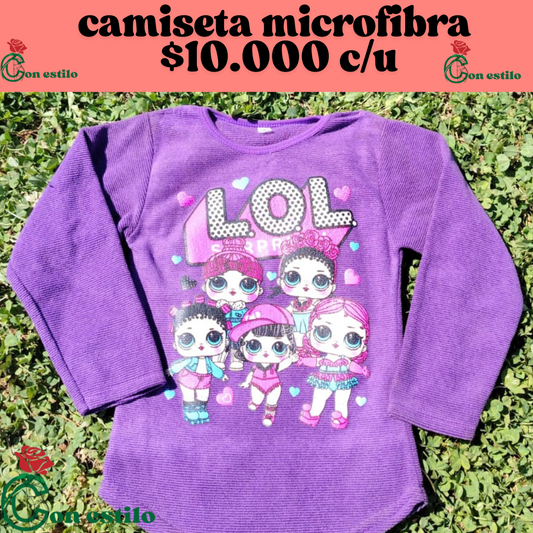 camiseta microfibra $10.000