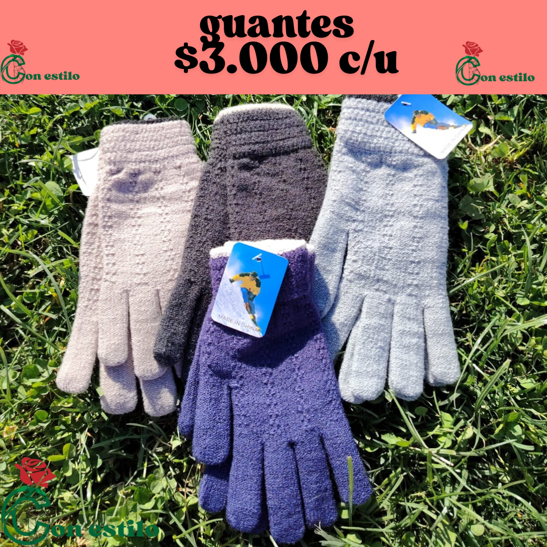 guantes 3.000 c/u