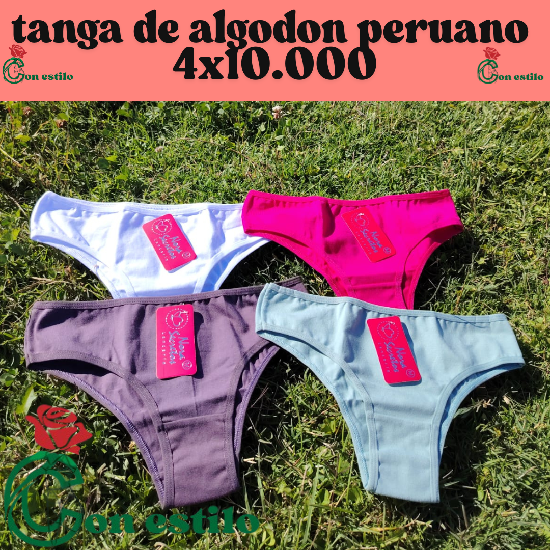 tangas de algodón Perú 4x10000
