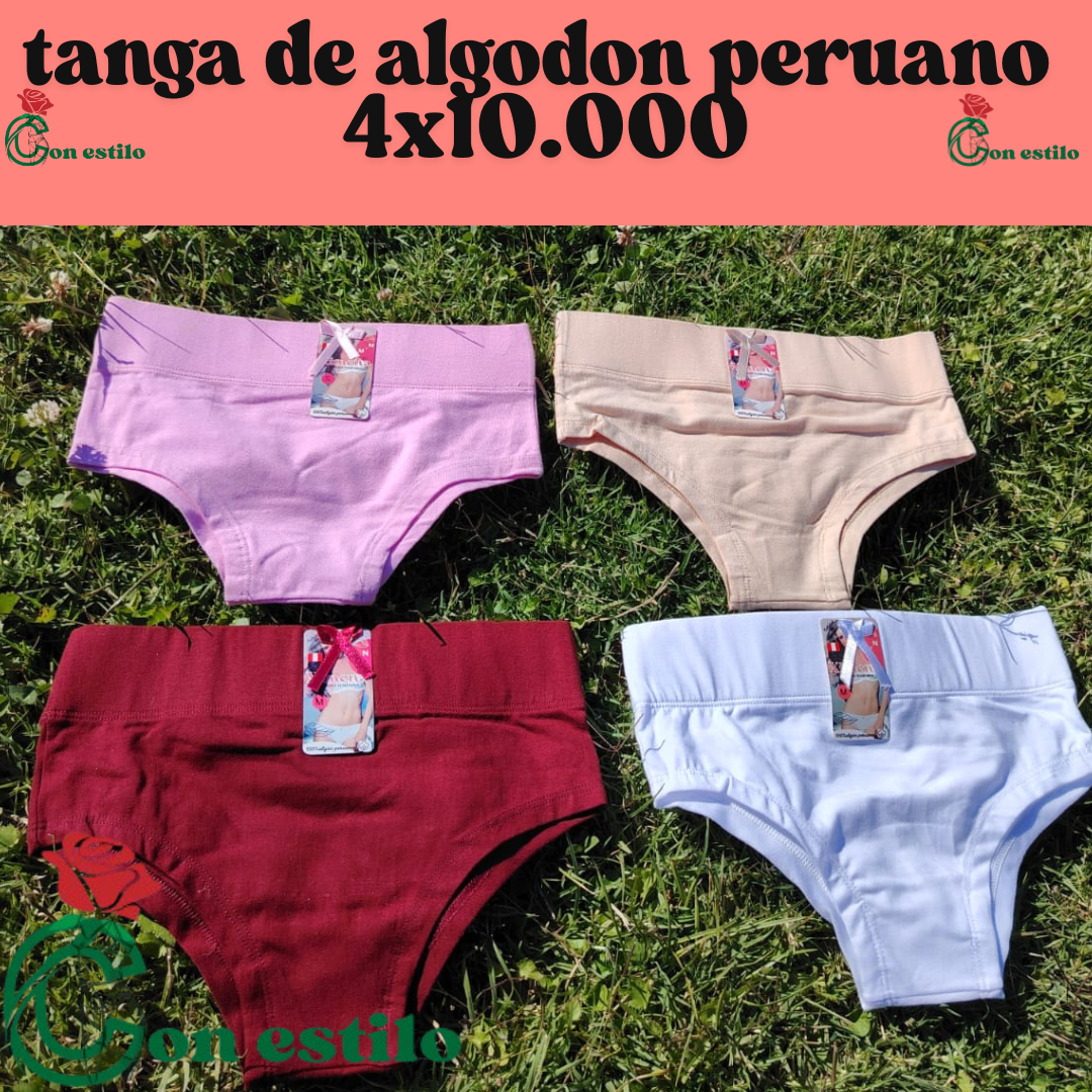 calzón algodón peruano 4x10.000