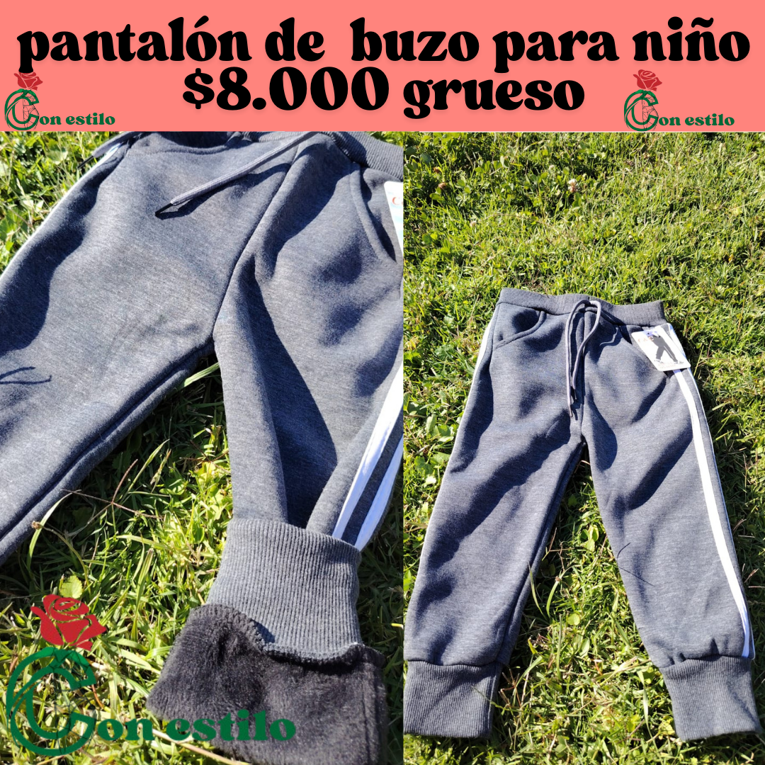 pantalón de buzo para  niño $8000