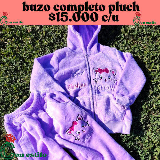 buzo niña completo  pluch 15.000